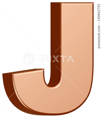 3D材質_字母_J_金色 140602795