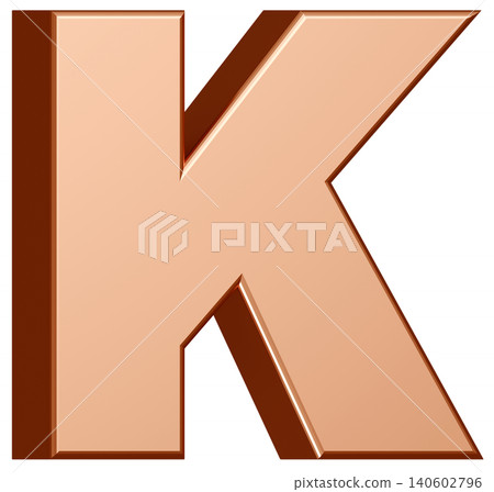 3D材質_字母_K_金色 140602796
