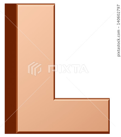 3D材質_字母_L_金色 3D材質_字母_L_金色 140602797