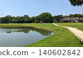 A park with a pond 140602842