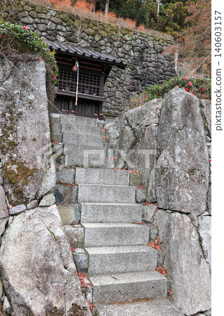 Gray stairs with traces of use, granite stairs, wide stone stairs, steps. Gray stairs with traces of use, granite stairs, wide stone stairs, steps. 140603157