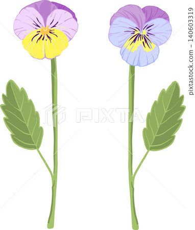 lilac vector viola flowers, sprout, leaf, pansies, violets lilac vector viola flowers, sprout, leaf, pansies, violets 140603319