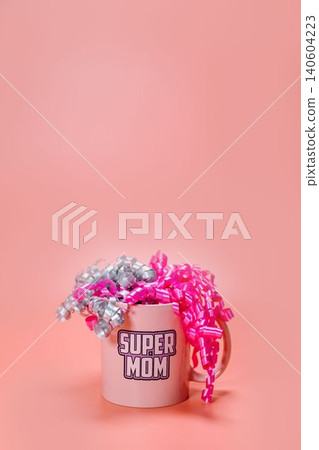 printed cup spring bouquet of flowers in a vase 140604223