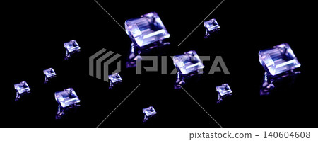 Amethyst, stone and gem in studio by black background for natural product, jewelry or baguette in luxury collection. Gemstone, purple crystal and closeup for display with shine, glow or brilliant cut Amethyst, stone and gem in studio by black background for natural product, jewelry or baguette in luxury collection. Gemstone, purple crystal and closeup for display with shine, glow or brilliant cut 140604608
