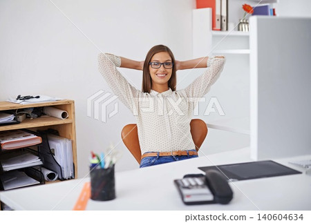 Happy, professional and portrait of woman at computer or desktop in office with creative web developer. Website, designer or person research on internet for development of company software and erp Happy, professional and portrait of woman at computer or desktop in office with creative web developer. Website, designer or person research on internet for development of company software and erp 140604634