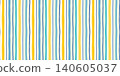 Hand painted vertical summer stripes vector seamless pattern, Yellow and blue organic uneven brushstrokes nautical background 140605037