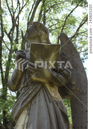Historic Statue From Late 1800s in Rural Cemetery. East Texas 140605205