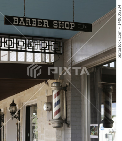 Barber Shop and Travel Sign Rural Texas Town Barber Shop and Travel Sign Rural Texas Town 140605234