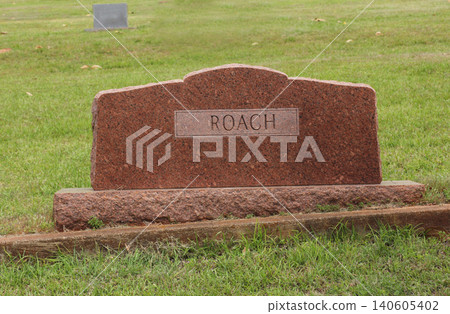 Headstone in Cemetery With Word Roach Headstone in Cemetery With Word Roach 140605402