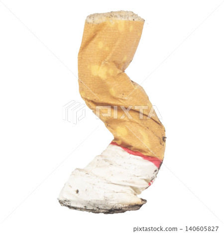 cigarette butt isolated on white background 140605827