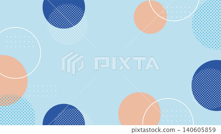 淺藍色背景上的圓圈和虛線 淺藍色背景上的圓圈和虛線 140605859