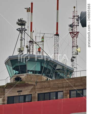 Buenos Aires, Argentina - April 21, 2026: Airport control tower and aviation infrastructure at Ezeiza Buenos Aires, Argentina - April 21, 2026: Airport control tower and aviation infrastructure at Ezeiza 140605868