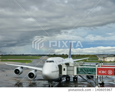 Buenos Aires, Argentina - April 21, 2026: Aircraft parked on apron at international airport Buenos Aires, Argentina - April 21, 2026: Aircraft parked on apron at international airport 140605967