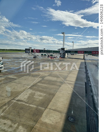 Buenos Aires, Argentina - April 21, 2026: Airfield infrastructure at Ezeiza International Airport Buenos Aires, Argentina - April 21, 2026: Airfield infrastructure at Ezeiza International Airport 140606228