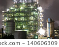 Factory night view and panoramic view of a chemical plant 140606309