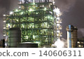 Factory night view and chemical plant equipment (copy space available) 140606311