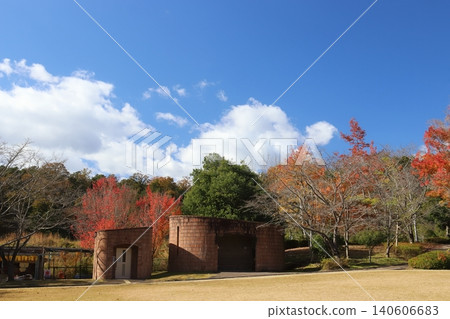 高木町休閒村公園(兵庫縣)的秋葉景色 高木町休閒村公園(兵庫縣)的秋葉景色 140606683