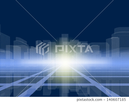 A city image emitting rays of light A city image emitting rays of light 140607185