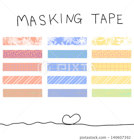 Colorful masking tape material set Colorful masking tape material set 140607392