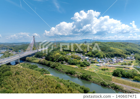 以箭橋為主題的風景 140607471