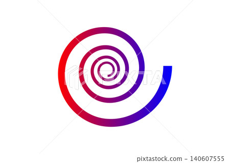 Colorful Gradient Spiral Abstract Swirl Logo Concept With Red To Blue Transition Colorful Gradient Spiral Abstract Swirl Logo Concept With Red To Blue Transition 140607555