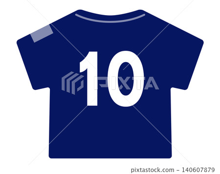 Soccer sports jersey with number 10, navy blue / Vector material Soccer sports jersey with number 10, navy blue / Vector material 140607879