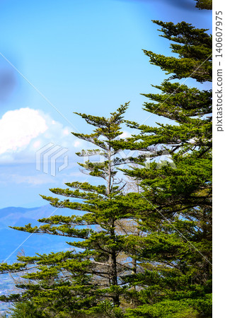 從高原上眺望山脈和藍天。 從高原上眺望山脈和藍天。 140607975