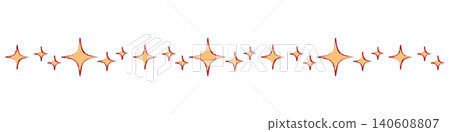 Hand-drawn sparkling star decorative line illustration Hand-drawn sparkling star decorative line illustration 140608807