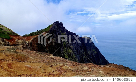 A view near the cliff of Heart Rock on Chichijima Island in the Ogasawara Islands, Tokyo. A view near the cliff of Heart Rock on Chichijima Island in the Ogasawara Islands, Tokyo. 140608892