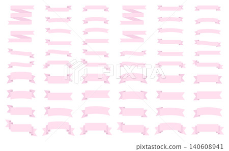 Ribbon frame set. Decoration, ornament, heading Ribbon frame set. Decoration, ornament, heading 140608941