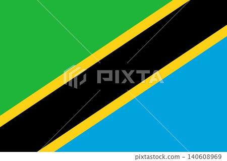 Illustration of the Tanzanian flag Illustration of the Tanzanian flag 140608969