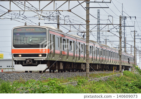 Musashino Line, Minami-Koshigaya - Higashi-Kawaguchi, JR East, E231 series 0-series, MU4 formation (Makuhari) Musashino Line, Minami-Koshigaya - Higashi-Kawaguchi, JR East, E231 series 0-series, MU4 formation (Makuhari) 140609073