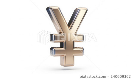 Finance - Shiny Gold and Chrome 3D Japanese Yen Chinese Yuan Currency Symbol Isolated on White Background Finance - Shiny Gold and Chrome 3D Japanese Yen Chinese Yuan Currency Symbol Isolated on White Background 140609362