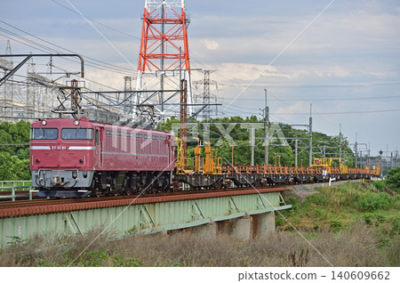 高崎線,岡部 - 本莊,JR東日本,EF81-81(田畑)+長軌列車 高崎線,岡部 - 本莊,JR東日本,EF81-81(田畑)+長軌列車 140609662