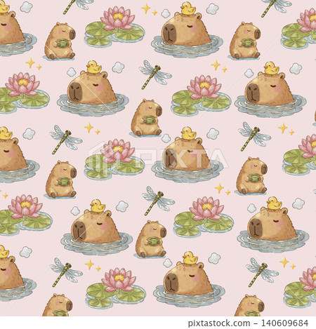 Kawaii Watercolor Capybara Wetland Clipart Bundle, Elements, Text Boxes, Seamless Patterns, Cute Capybara PNG, Scrapbook, Journal Kit Kawaii Watercolor Capybara Wetland Clipart Bundle, Elements, Text Boxes, Seamless Patterns, Cute Capybara PNG, Scrapbook, Journal Kit 140609684
