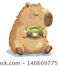 Kawaii Watercolor Capybara Wetland Clipart Bundle, Elements, Text Boxes, Seamless Patterns, Cute Capybara PNG, Scrapbook, Journal Kit 140609775