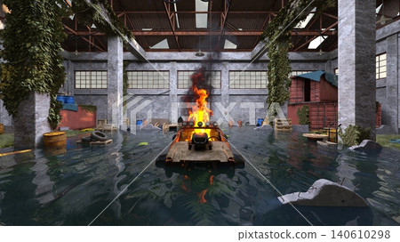 Ruined warehouse 140610298