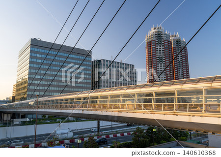 黃昏時分的台場城市景觀 140610368