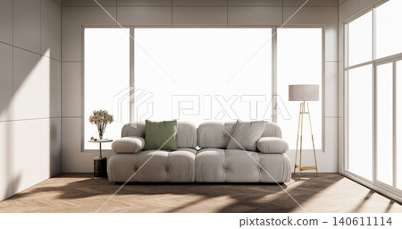Modern room interior wabisabi style and sofa and decoration japanese.3D rendering Modern room interior wabisabi style and sofa and decoration japanese.3D rendering 140611114