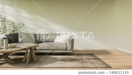 Modern room interior wabisabi style and sofa and decoration japanese.3D rendering Modern room interior wabisabi style and sofa and decoration japanese.3D rendering 140611145