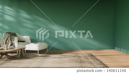 Mock up empty room Modern mint color tone interior modern minimal style on white wooden floor.3D rendering Mock up empty room Modern mint color tone interior modern minimal style on white wooden floor.3D rendering 140611148