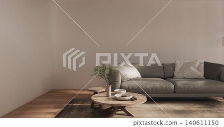 Modern room interior wabisabi style and sofa and decoration japanese.3D rendering Modern room interior wabisabi style and sofa and decoration japanese.3D rendering 140611150