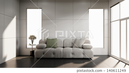 Cabinet on scene white living room wall decoration and granite tiles floor.3D rendering Cabinet on scene white living room wall decoration and granite tiles floor.3D rendering 140611249
