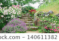 Stone steps surrounded by flowers (Rosanberry Tawada, Shiga Prefecture) 140611382