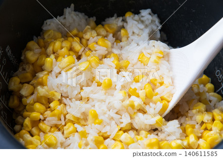 Freshly cooked corn rice Freshly cooked corn rice 140611585
