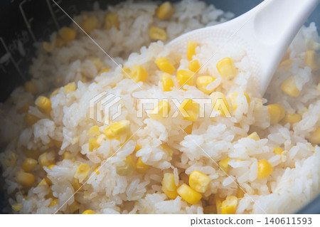 Freshly cooked corn rice Freshly cooked corn rice 140611593