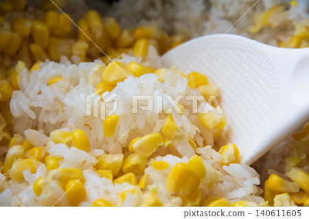 Freshly cooked corn rice Freshly cooked corn rice 140611605