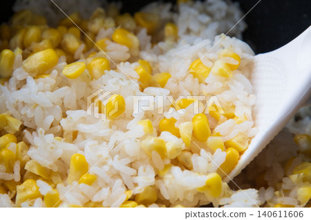 Freshly cooked corn rice Freshly cooked corn rice 140611606
