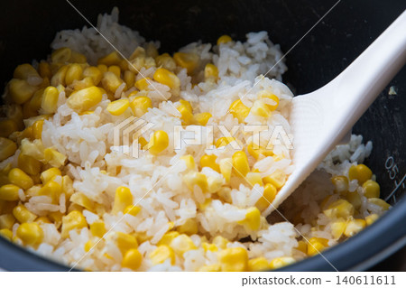 Freshly cooked corn rice Freshly cooked corn rice 140611611