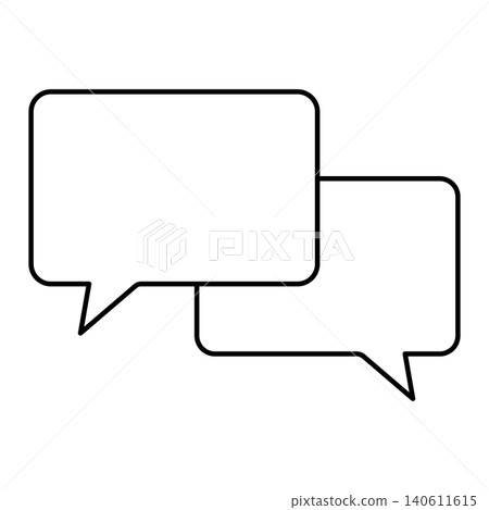 Simple speech bubble icon (square) 010 Simple speech bubble icon (square) 010 140611615